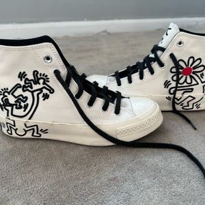 Keith Haring X Converse high top sneakers men size 4